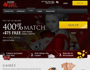 Lucky Red Casino Homepage