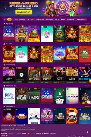 Super Slots Casino Lobby