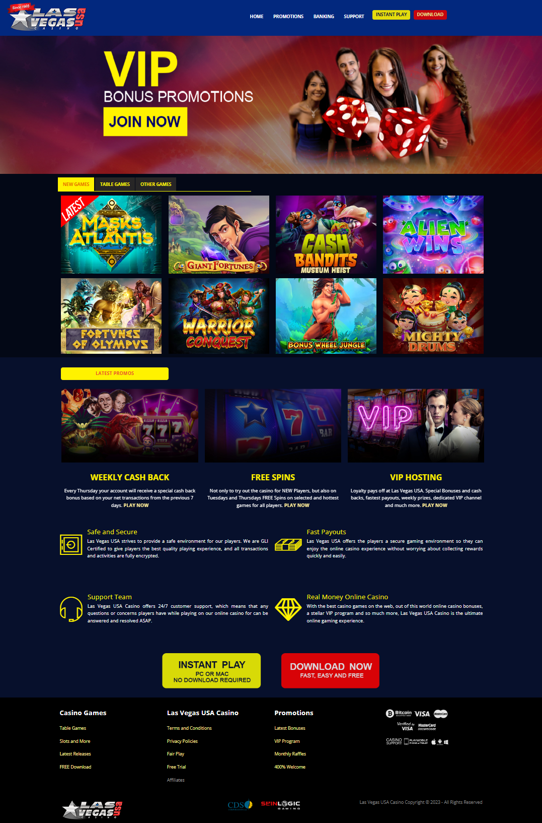 Las Vegas USA Casino Homepage