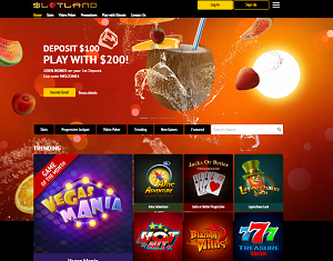 Slotland Casino Homepage