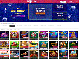 Slots.lv Casino Homepage