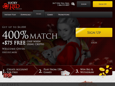 Lucky Red Casino Homepage