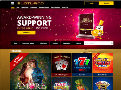 Slotland Casino Review - Lobby